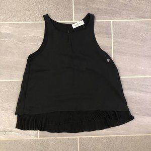 Abercrombie Black Sleeveless Top w/ ruffled bottom